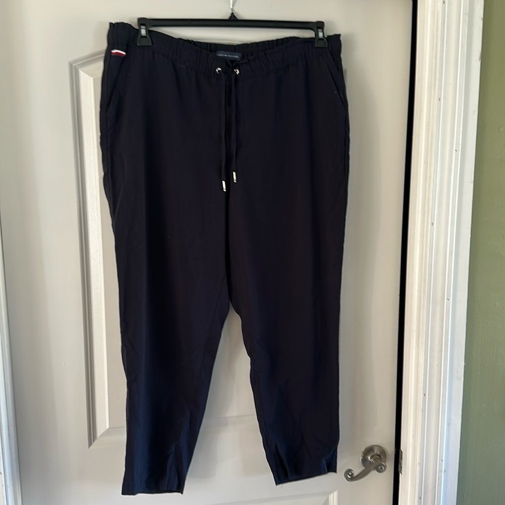 Tommy Hilfiger, thin material, navy and color very comfy pants size XL